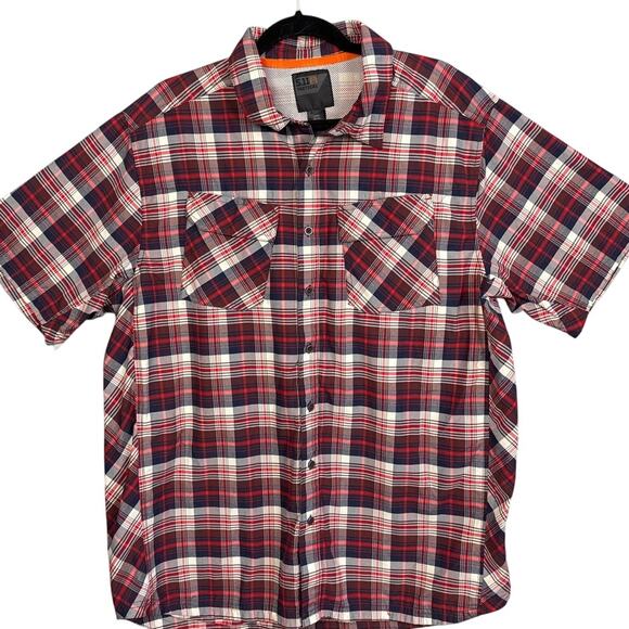 5.11 Tactical Men's Sipstream Covert Shirt Lightweight Plaid Size L CCW Storage - Picture 2 of 12